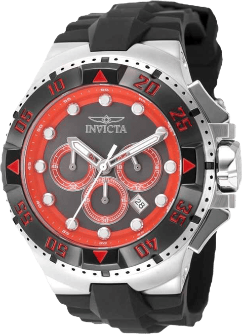 Men's 48536 Excursion Quartz VD53 Gunmetal, Red Dial Watch