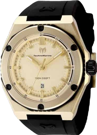 Men's Tm-416069 Coral Quartz 3 Hand Gold Dial Watch