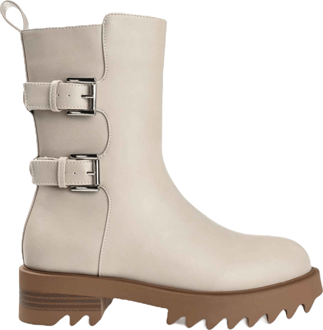 Women's Yasmine Lug Sole Mid Shaft Moto Booties