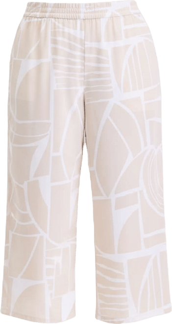 Plus Size Printed Pull-On Crop Pants, Macy's Exclusive