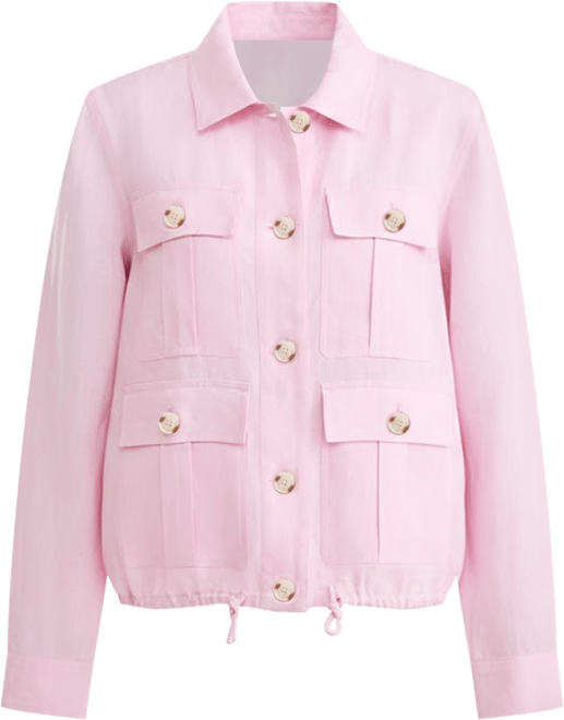 Women's 100% Linen Woven Utility Jacket, Macy's Exclusive
