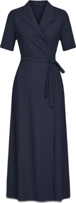 Women's Elbow-Sleeve Collared Polo Dress