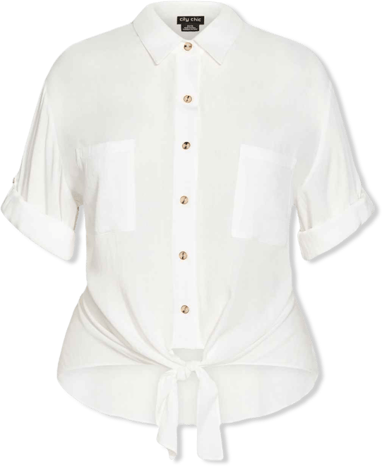 Plus Size Tropical Tie Top