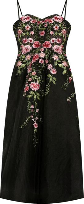 Mac Duggal Women's Women's Bustier Embroidered Floral A-Line Dress - Macy's