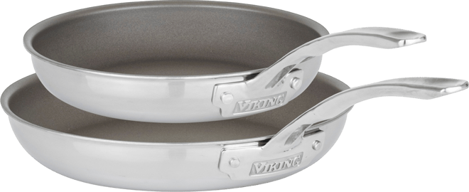 Pure Glide Stainless Steel 2-Pc. Fry Pan Set