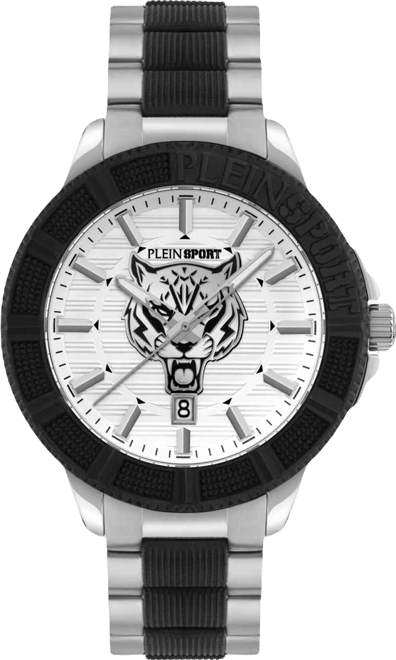 Mens City Rush 3 Hand Date Quartz Two Tone Bracelet 45MM