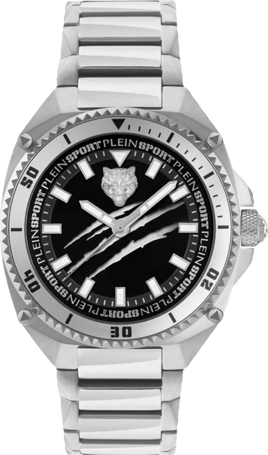 Mens Thunder Force 3 Hand Quartz Stainless Steel Bracelet 47mm