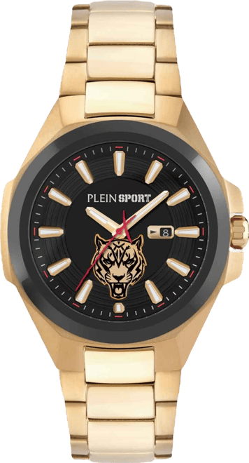 Mens Tigermaster 3 Hand Date Quartz Ip Yellow Gold Bracelet 47mm