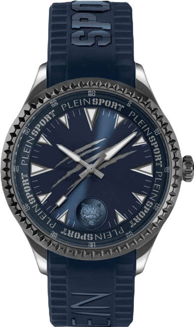 Mens Lineman 3 Hand Quartz Blue Silicone Strap 45mm