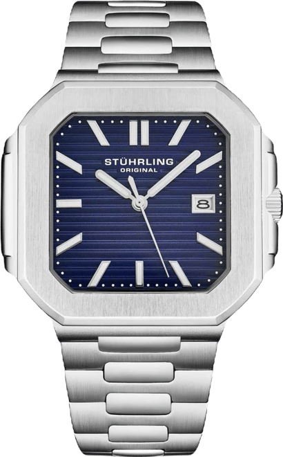 Modulus 4064 Men s 43 mm Quartz Watch Brushed Steel Case Sunray Dial and Integrated Bracelet