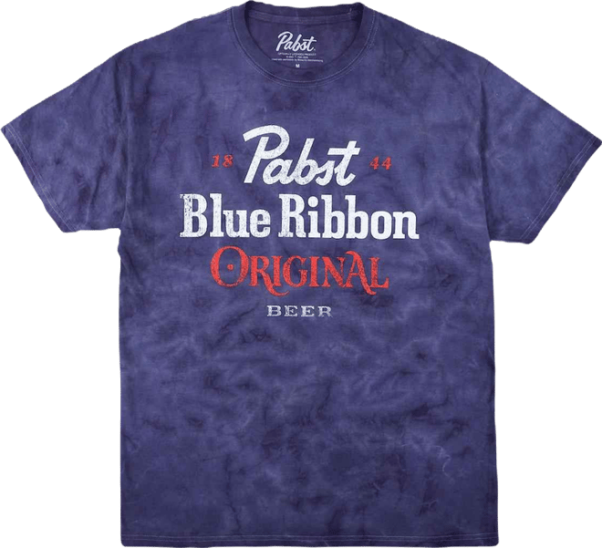 Men's Original Blue Crystal Wash Crew Neck Short Sleeve T-shirt-Medium