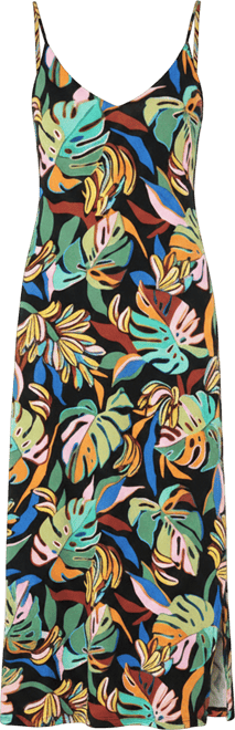 Women's Sunset Luau Printed Midi Dress