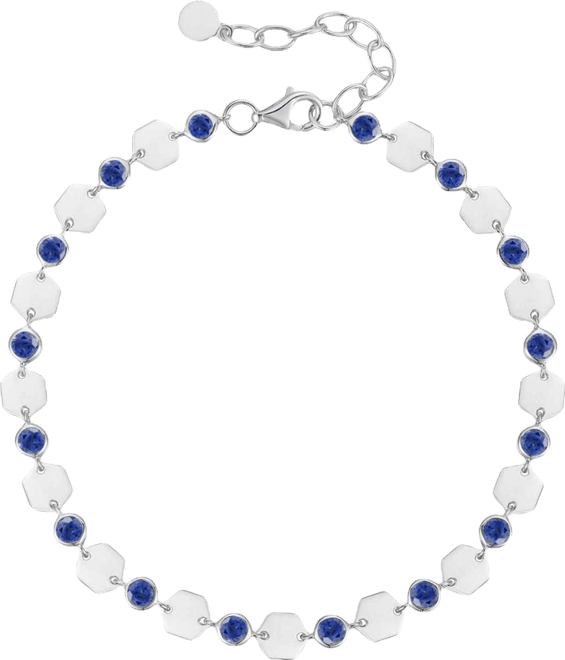 Lab-Grown Sapphire Luna Bracelet (2-1/5 ct. t.w.) in Sterling Silver