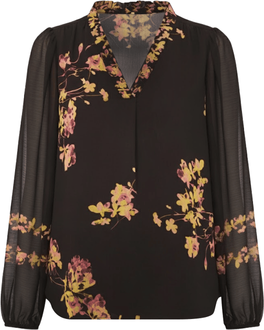 Women's Printed V-Neck Top