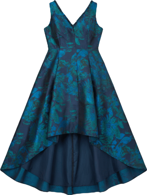 Plus Size Floral V-Neck Gown