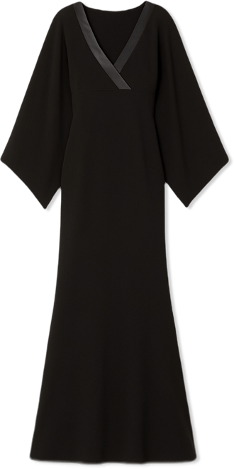 Women's V-Neck Crepe Gown