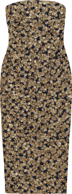 Women's Sequin Strapless Midi Dress