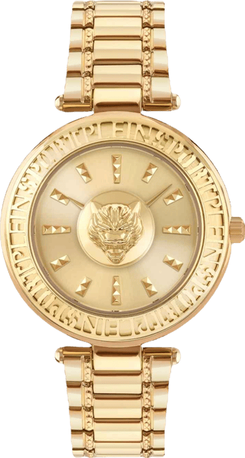 Womens Opium 2 Hand Quartz Ip Yellow Gold Bracelet 38MM