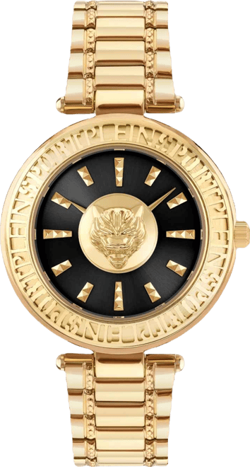 Womens Opium 2 Hand Quartz Ip Yellow Gold Bracelet 38MM