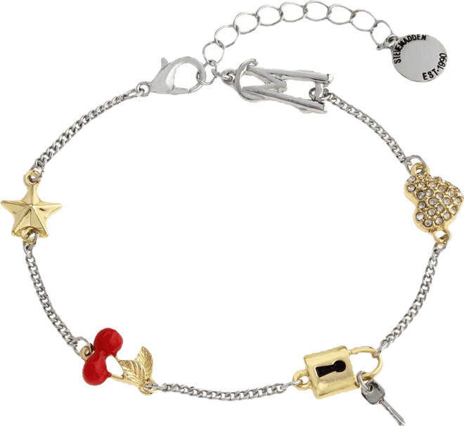 Faux Stone Signature Cherry Mixed Charm Bracelet
