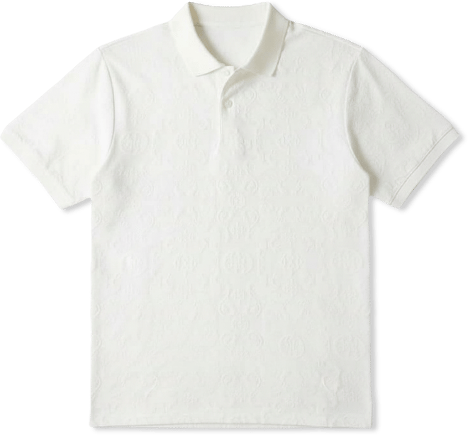 Men's Tonal Jacquard Short-Sleeve Knit Polo Shirt