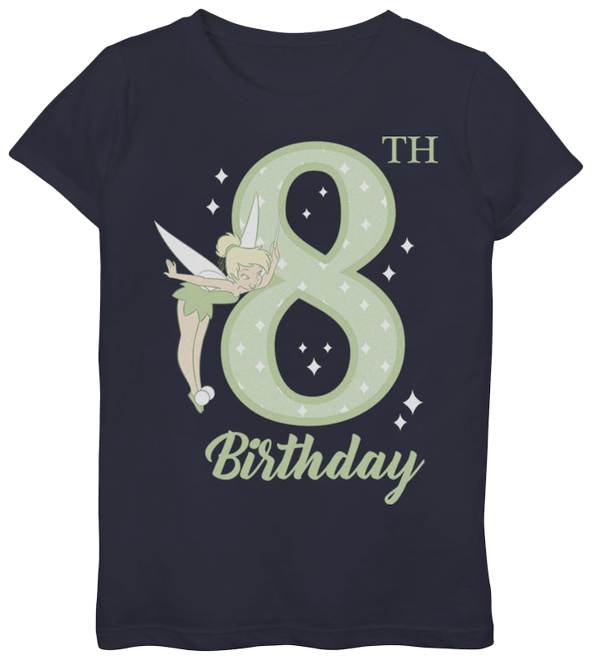 Disney's Peter Pan Girls 7-16 8th Birthday Tinkerbell Portrait Graphic Tee