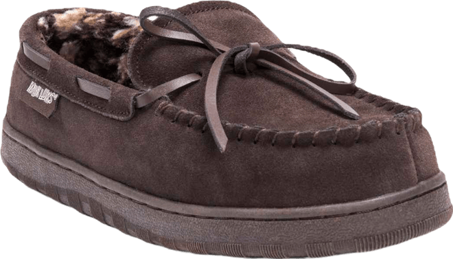 Men's Paul Printed Berber Suede Moccasin Slippers