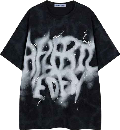 Men's Washed Abstract Graphic Tee