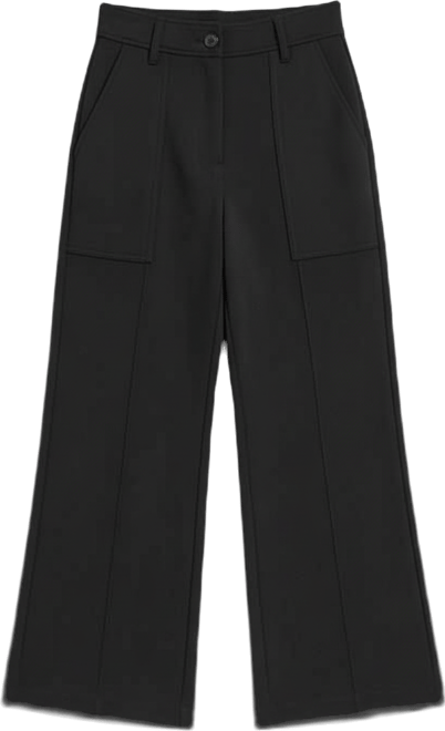 Women's Wide-Leg Cropped Ponte Pants