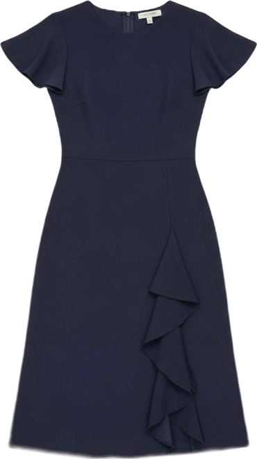 Women's Flutter Sleeve Midi Dress