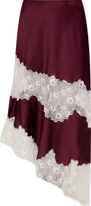 Women's Eleanor Lace Insert Midi Skirt