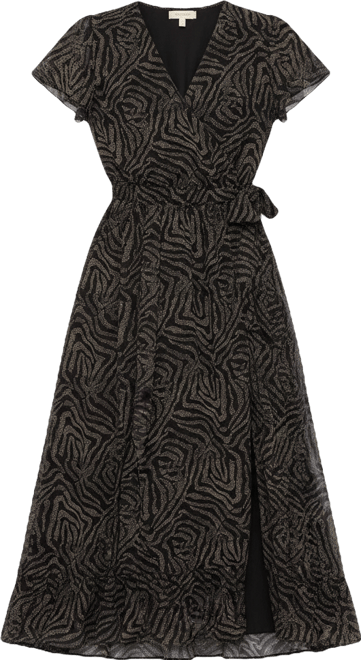 Women's Devina Ruffle Detail Zebra Print Maxi Dress