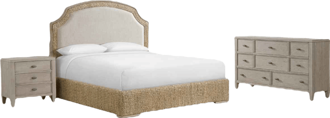 Sirena King 3-Pc. Set Bed, Dresser with 3-Drawer Nightstand