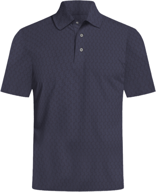 Men's All-Over Micro Jacquard Short-Sleeve Golf Polo Shirt