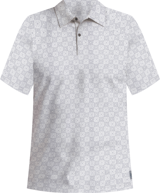 Men's All-Over Batik Geometric Print Short-Sleeve Golf Polo Shirt