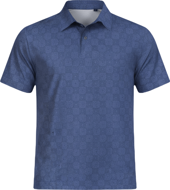 Men's All-Over Batik Geometric Print Short-Sleeve Golf Polo Shirt