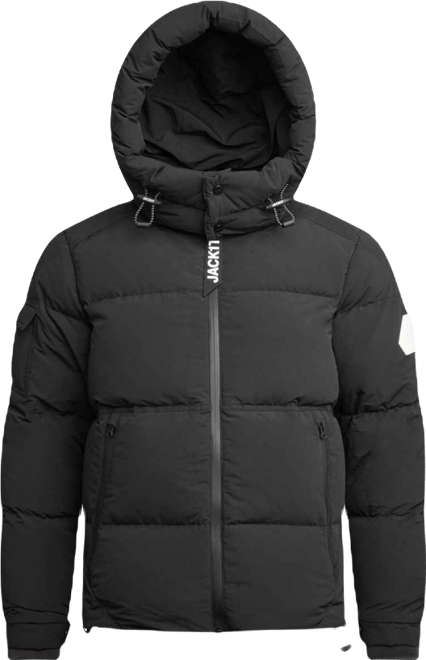 Men's Ez Water Hooded Puffer Racer Jacket