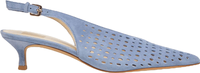 Women's Alenna Perforated Pointed Toe Kitten Heel Pumps