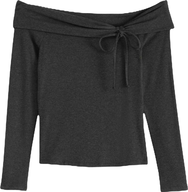 Petite Off-The-Shoulder Long-Sleeve Top, Macy's Exclusive