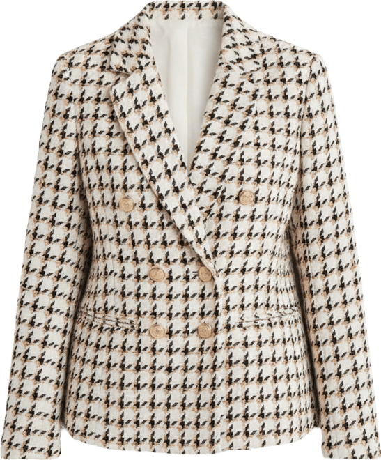 Women's Long-Sleeve Faux Double-Breasted Jacket