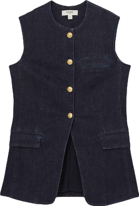 Women's Athena Denim Longline Waistcoat