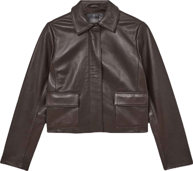 Women's Drew Collared Leather Jacket