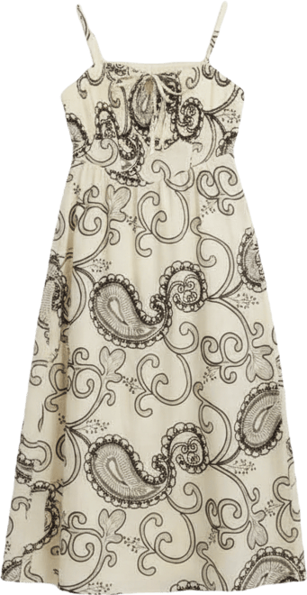 Women's Embroidered Square Neck Dress