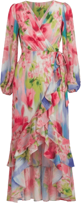 Women's Printed V-Neck Dress