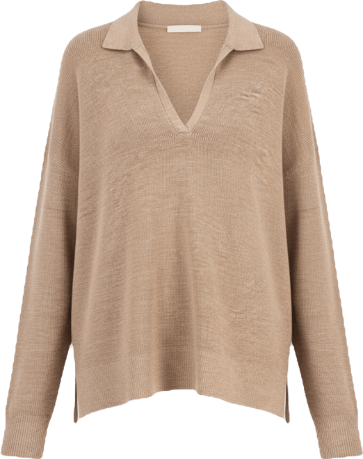 Women's Wool Classic-Collar Henley Sweater
