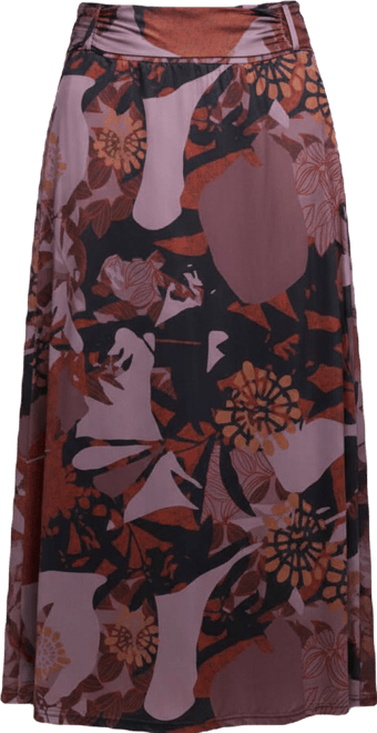 Women's Fall Floral Print Maxi Skirt