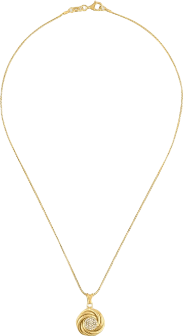 Diamond Love Knot Pendant Necklace (1/5 ct. t.w.) in 14k Gold over Sterling Silver