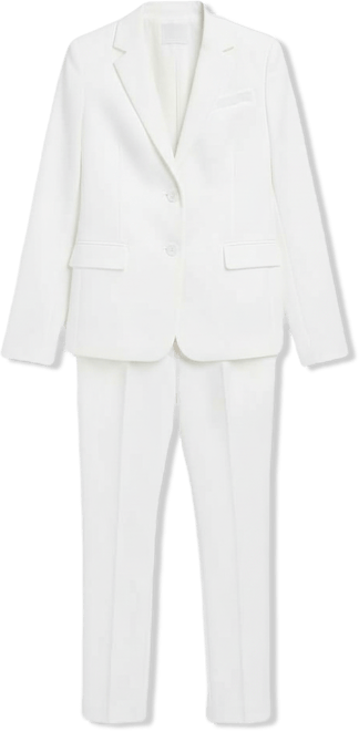 Women's Notch-Lapel Mid-Rise Pantsuit, Regular & Petites