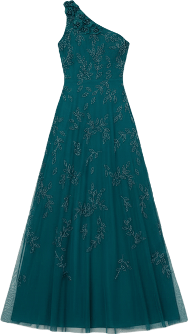 Women's One-Shoulder Beaded Dress