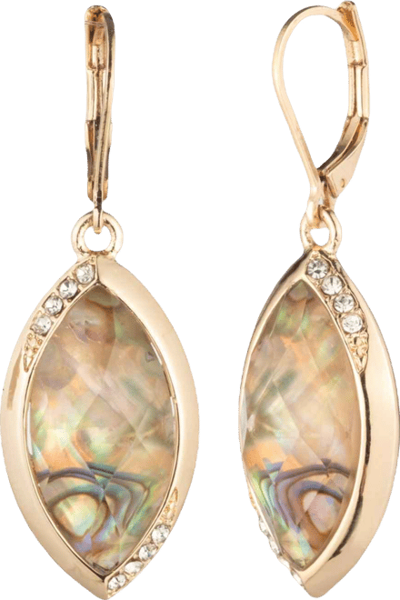 Multi-Stone Navette Multiface Stone Drop Earrings